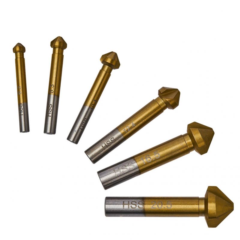 Zestaw frezów stożkowych 6szt. frezy do drewna KD983