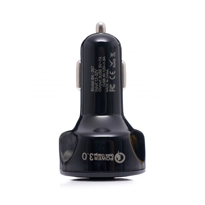 Ładowarka samochodowa QUICK CHARGE 3 porty USB LED KD1238