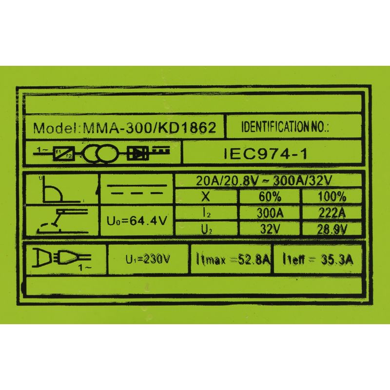 Spawarka inwertorowa MMA 300A KD1862