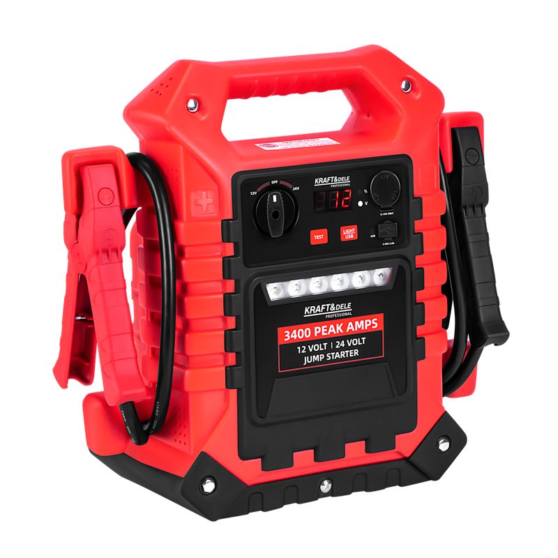 Jump-starter 3400/1400A 12/24V+OŚWIETLENIE KD5345