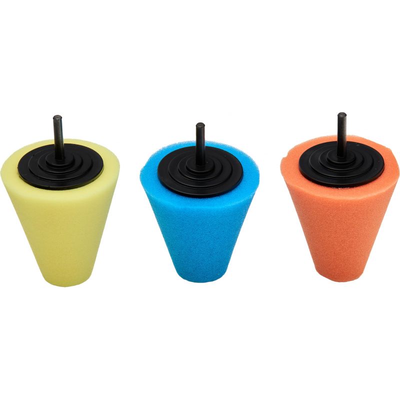 Gąbki polerskie stożek do felg 150mm zestaw 3szt. KD1592
