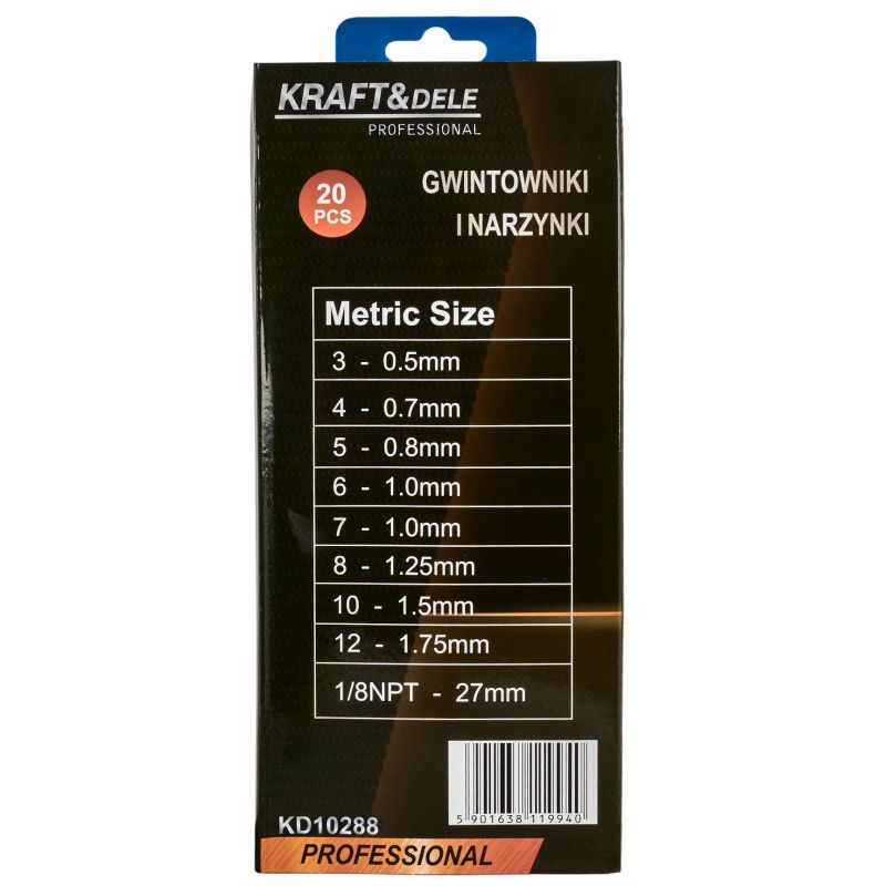 Zestaw gwintowników i narzynek 20 el. KD10288