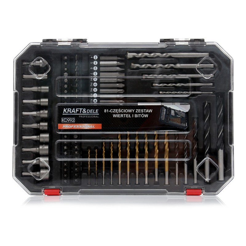 Wiertła i bity zestaw 81 szt. KD992