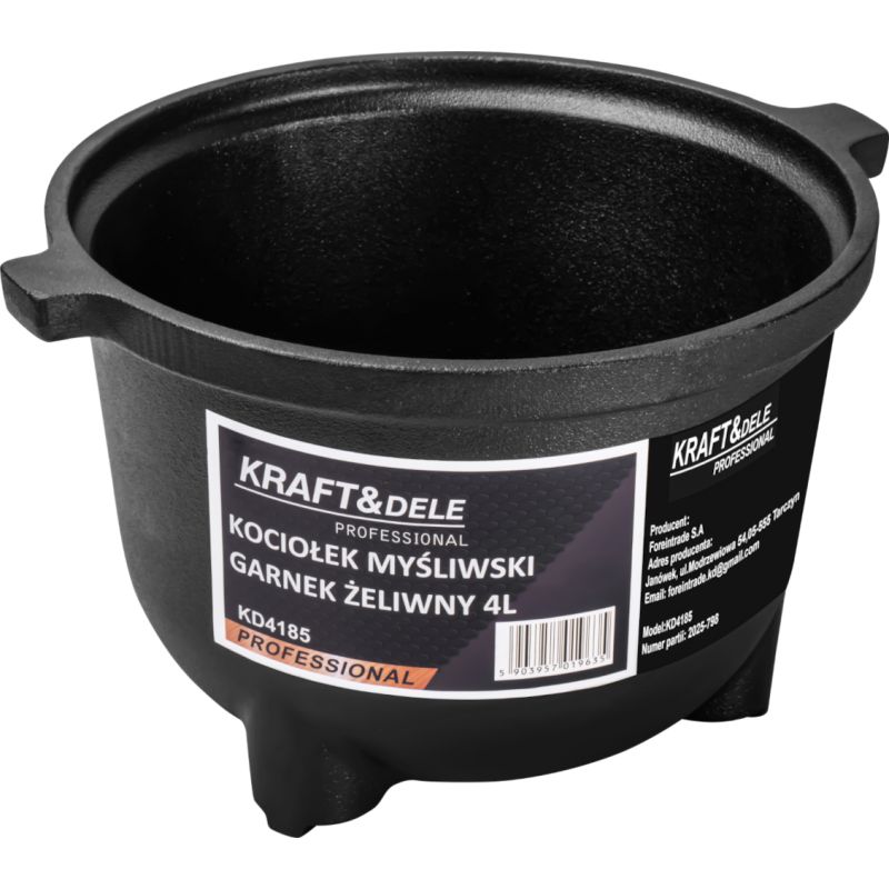 Kociołek myśliwski / Garnek żeliwny 4L KD4185