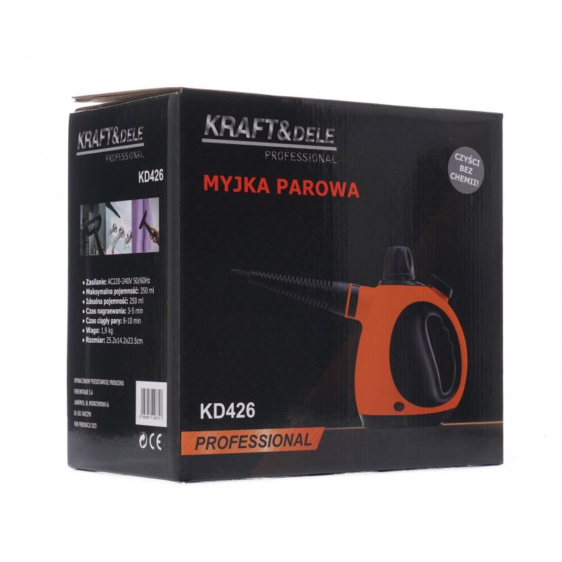 Poręczna myjka parowa 1100W / 350 ml KD426