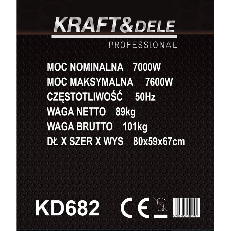 Invertorový generátor 7,6 kW KD682