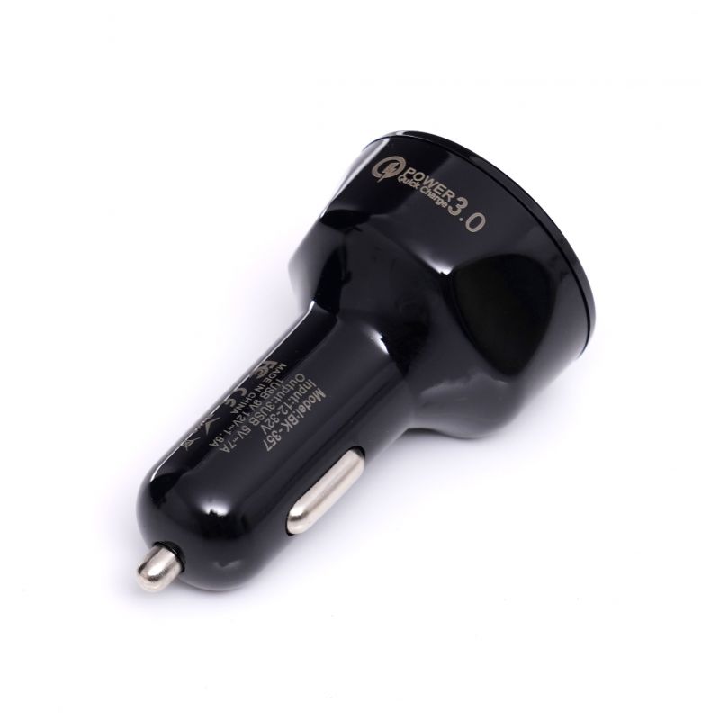 Ładowarka samochodowa QUICK CHARGE 3 porty USB LED KD1238