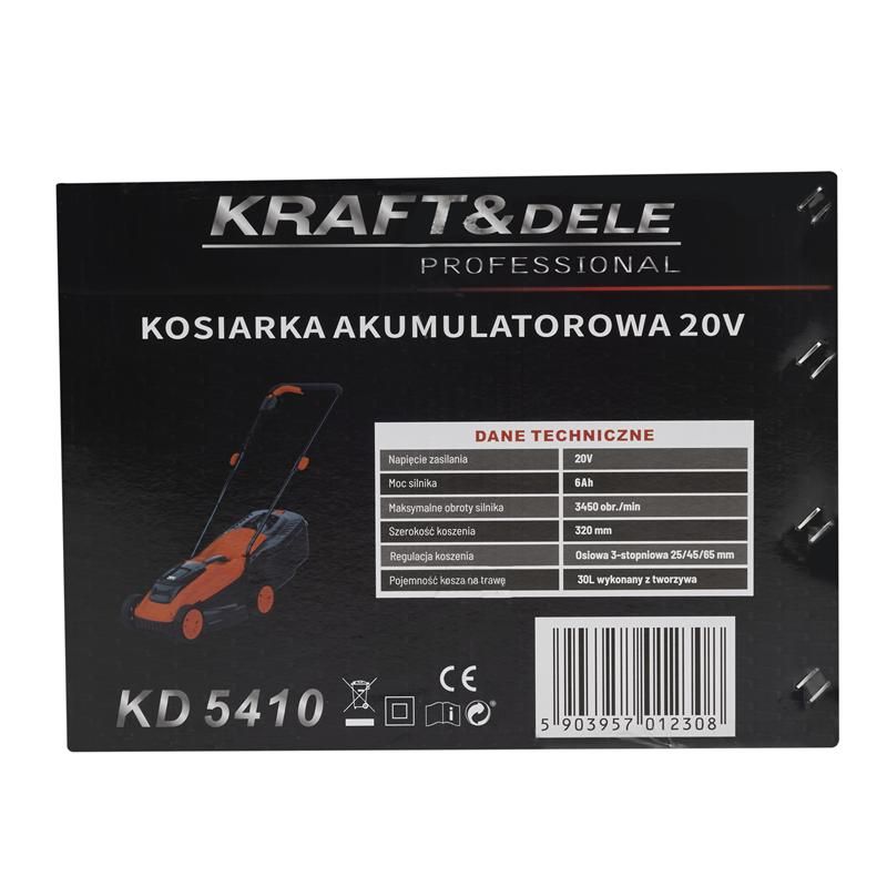 Akumulátorová kosačka 20 V, 6 Ah, 30 l, model KD5410