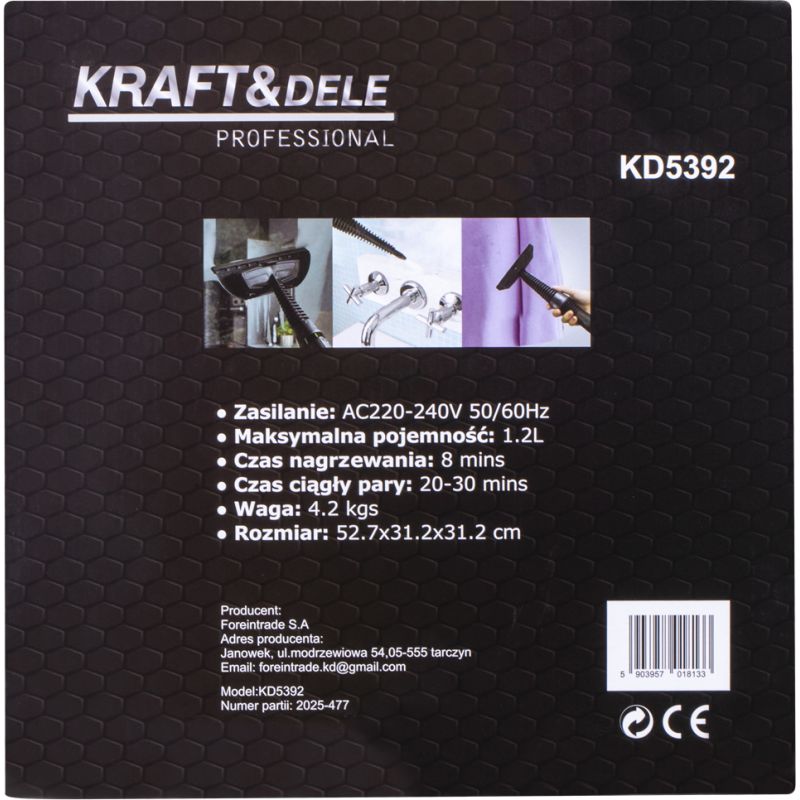 Myjka parowa 2100W 1,2L KD5392