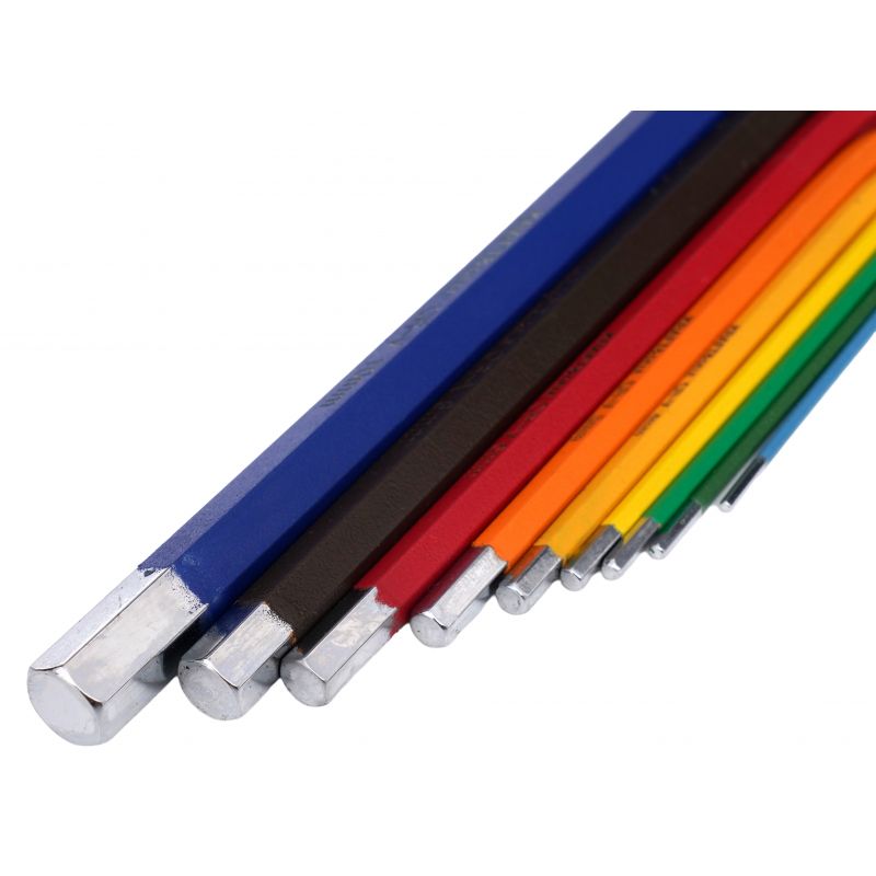 Zestaw kolorowych imbusów hex 9 el. KD11931
