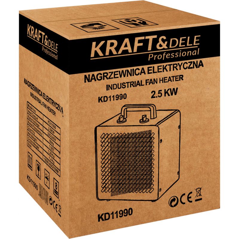 Elektrický ohrievač 2500 W, model KD11990