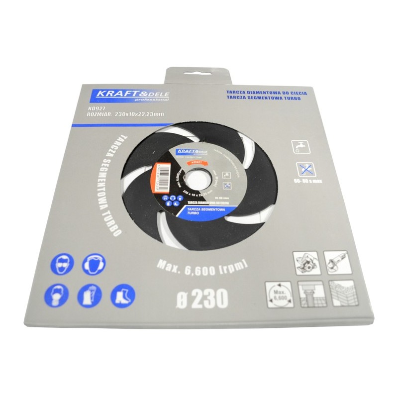 Tarcza segmentowa do cięcia 230x10x22,23 TURBO KD927