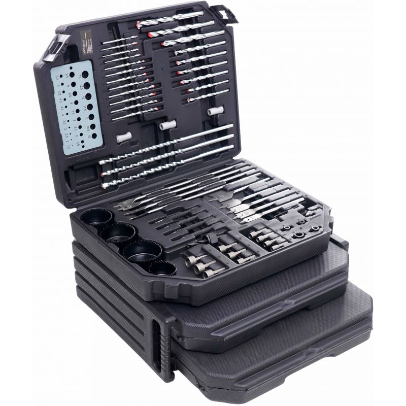 Wiertła, otwornice, dłuta, bity - zestaw 300-el. KD998