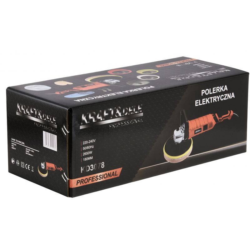 Polerka elektryczna 2650W 180mm 800-3300rpm KD3078