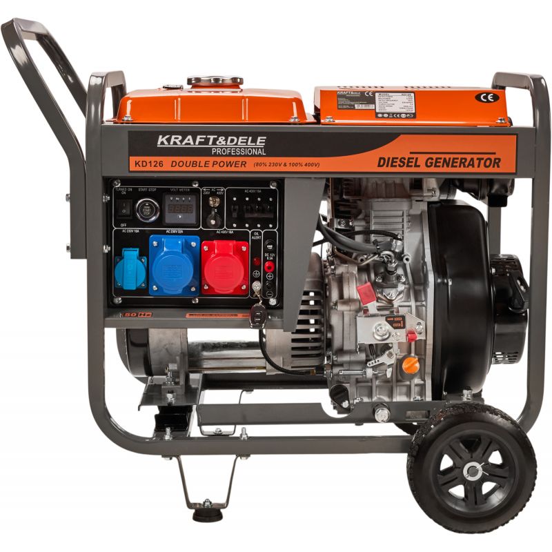 Dieselový generátor 8 kW, výkon pri 80 % zaťažení, 230/380 V, model KD126