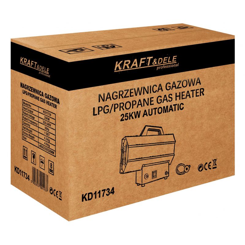 Nagrzewnica gazowa 25kW + reduktor KD11734