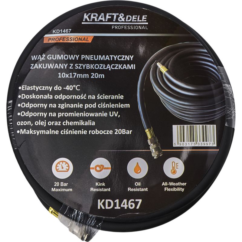 Vzduchový kovaný hák 10x17 mm, dĺžka 20 m, KD1467