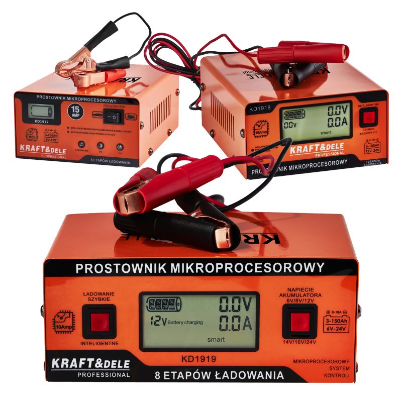 Prostownik mikroprocesorowy 15AMP 6/12V