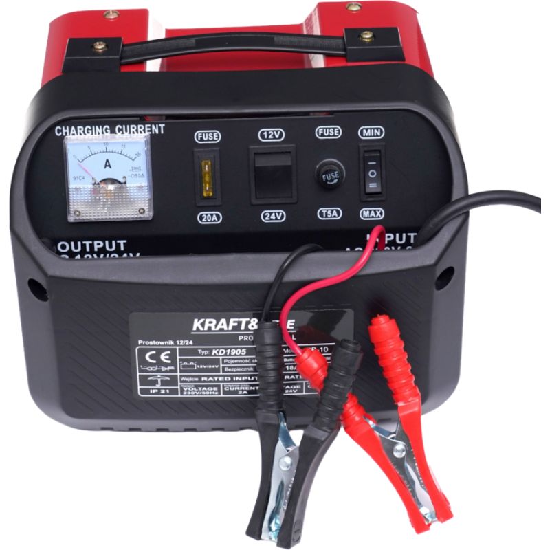 Prostownik samochodowy 12V 24V 10A 60Ah KD1905