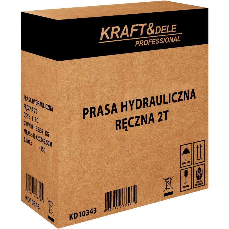 Prasa hydrauliczna ręczna 2T KD10343