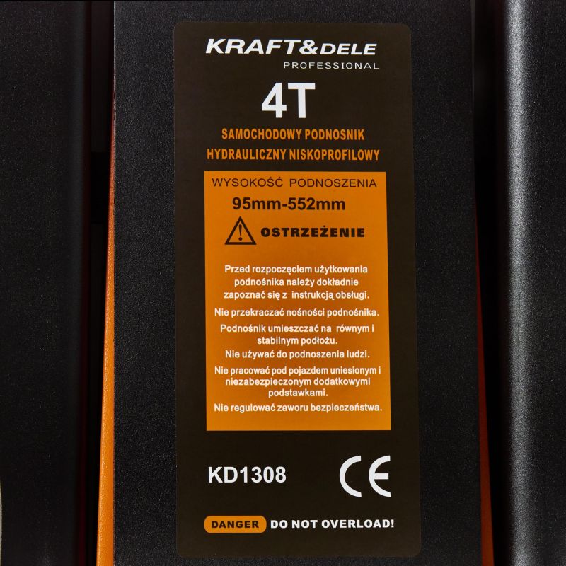 Podnośnik niskoprofilowy 4T 95-552mm KD1308