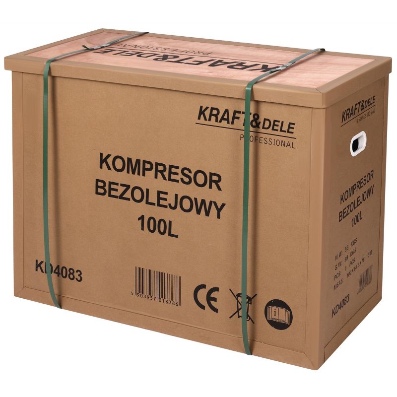 Kompresor bezolejowy 100L 2x2200W KD4083