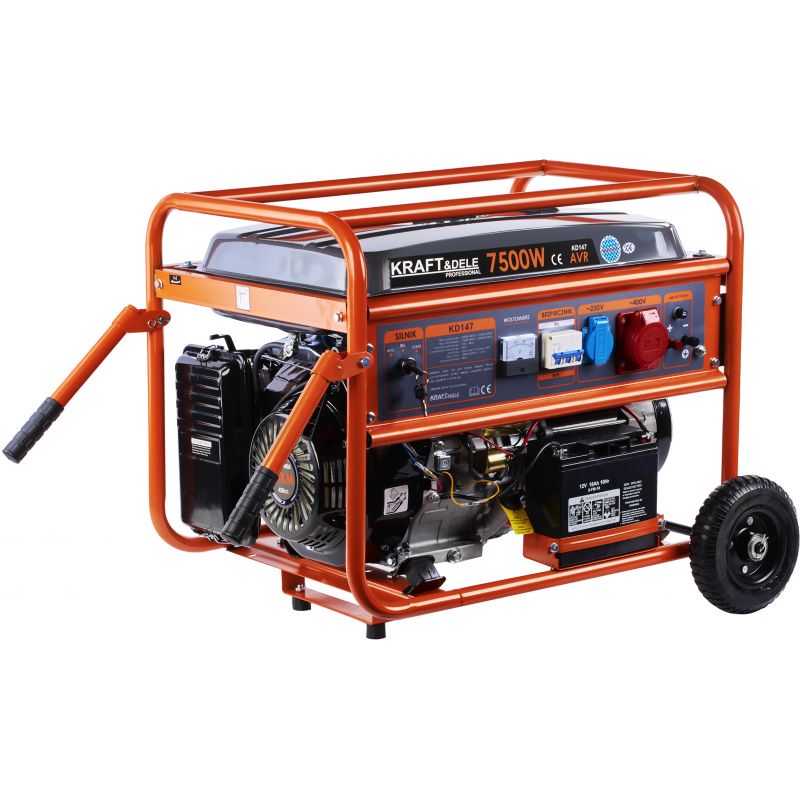 Generátor produkuje 7500 W, 230/400 V, model KD147