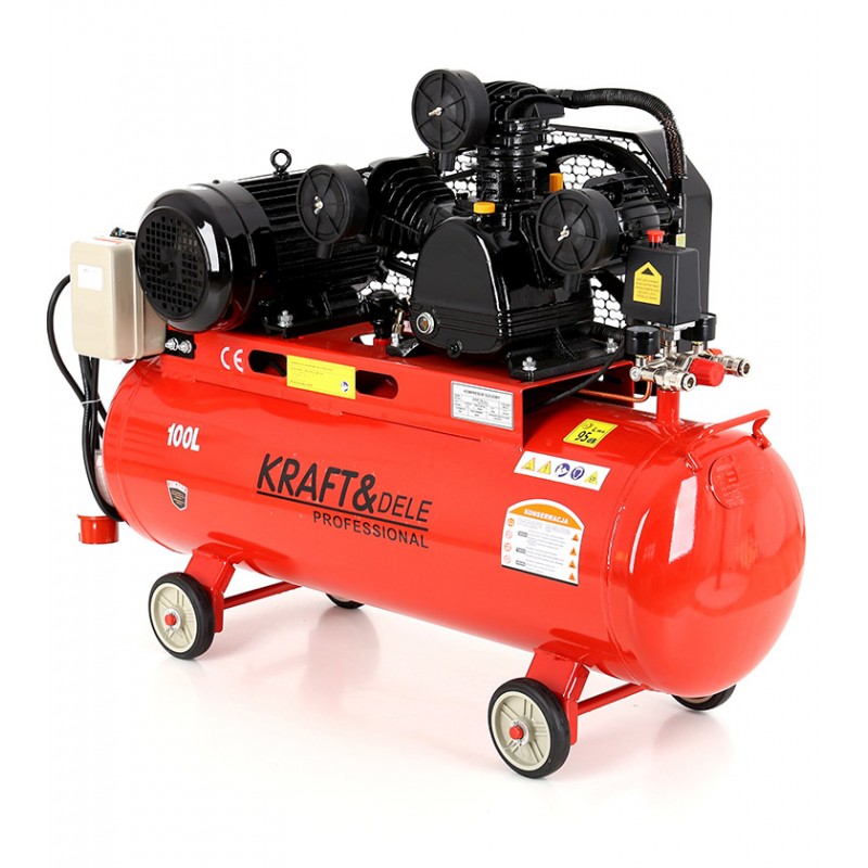 Olejový kompresor 100L, 3 valce, 400V, KD405