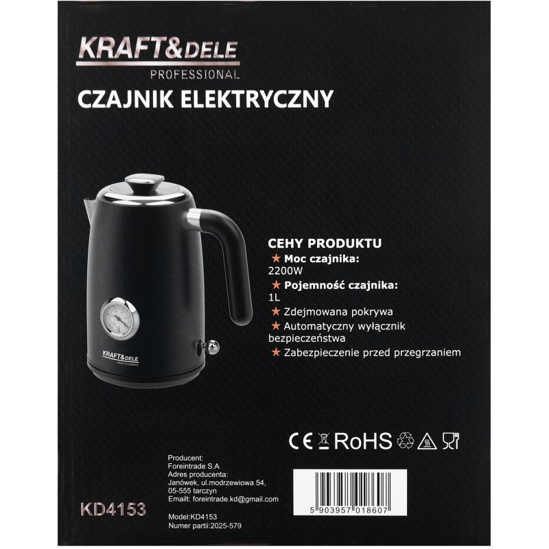 Rýchlovarná kanvica 2200W 1L KD4153