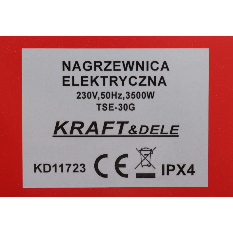 Nagrzewnica elektryczna farelka 3,5kW KD11723