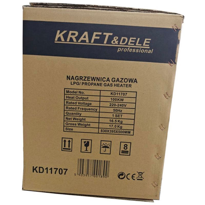 Nagrzewnica gazowa 100kW + reduktor AUTOMAT KD11707