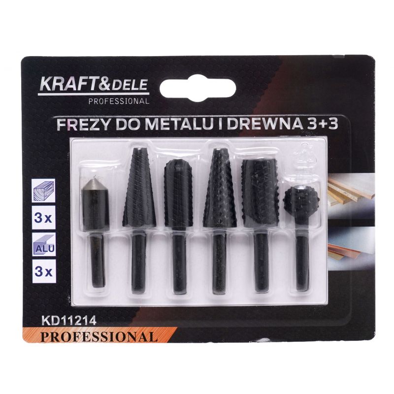 Frezy do metalu i drewna 3+3 KD11214