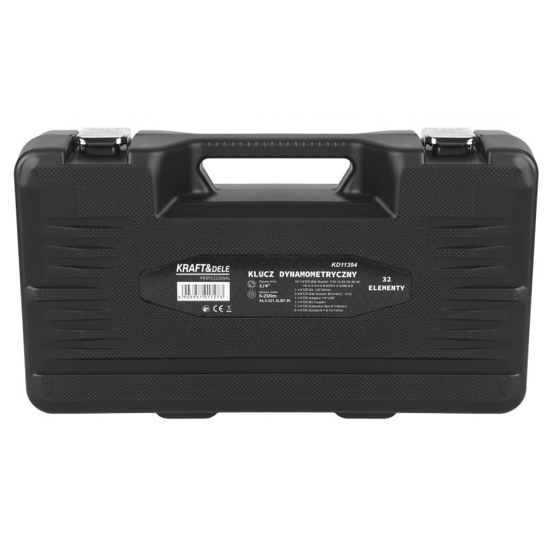 Klucz dynamometryczny 1/4" 5–25Nm zestaw 32el. KD11394