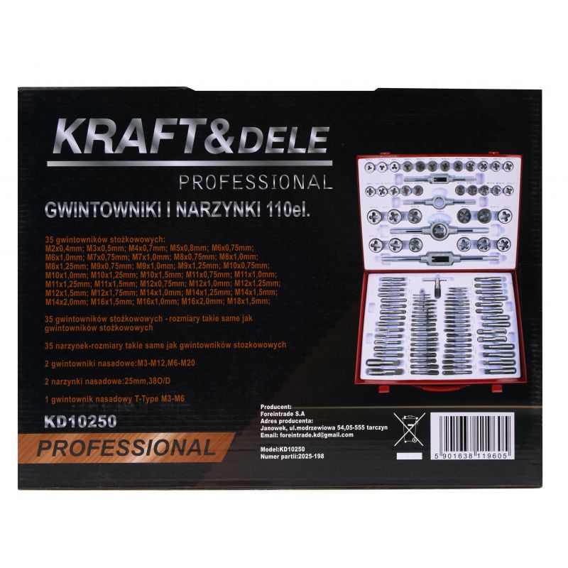 Gwintowniki i narzynki 110el. KD10250