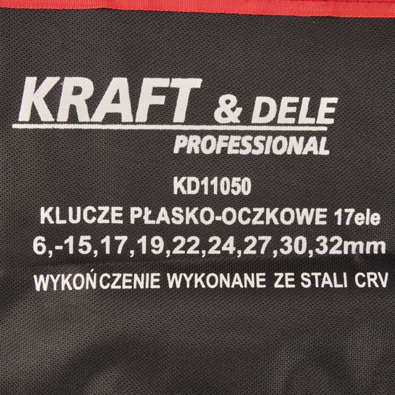 Klucze płasko - oczkowe 17el. CRV 6-32mm KD11050