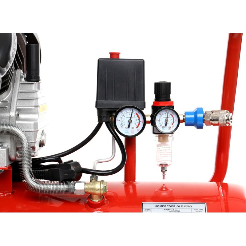 Olejový kompresor 100L 2 valce KD1480 + separátor
