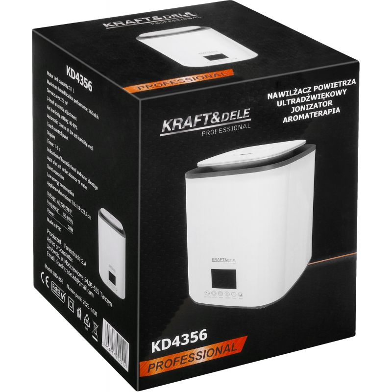 Nawilżacz ultradźwiękowy z pilotem 3.1L 30W KD4356