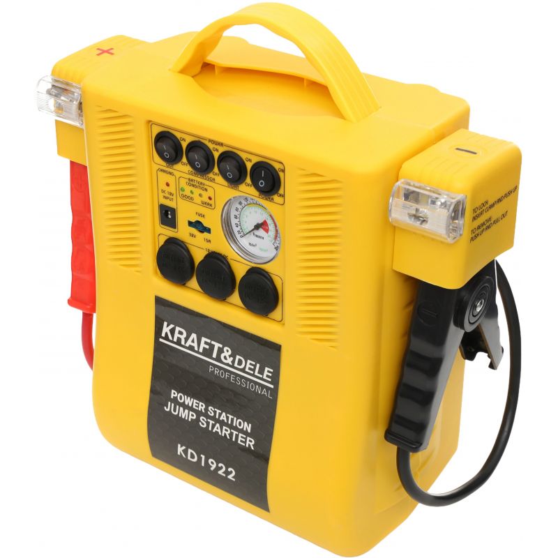 Jump starter 4W1 - urządzenie wielofunkcyjne - rozruch, kompresor, latarka KD1922