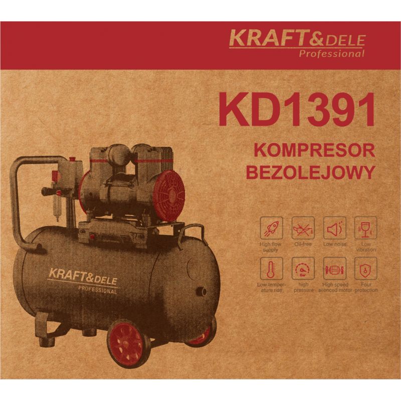 Kompresor bezolejowy 50L / 1500W KD1391