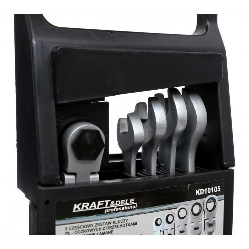 Klucze Płasko Oczkowe KD10105 z Grzechotkami Łamane