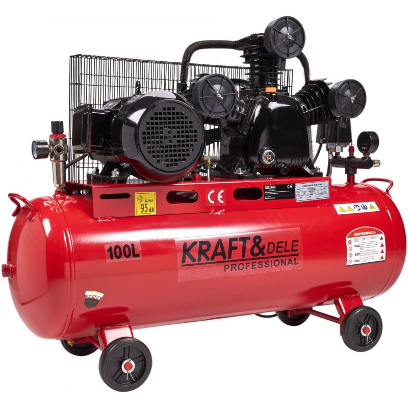 Kompresor olejowy 100L 3 Tłoki KD1477 + Seperator