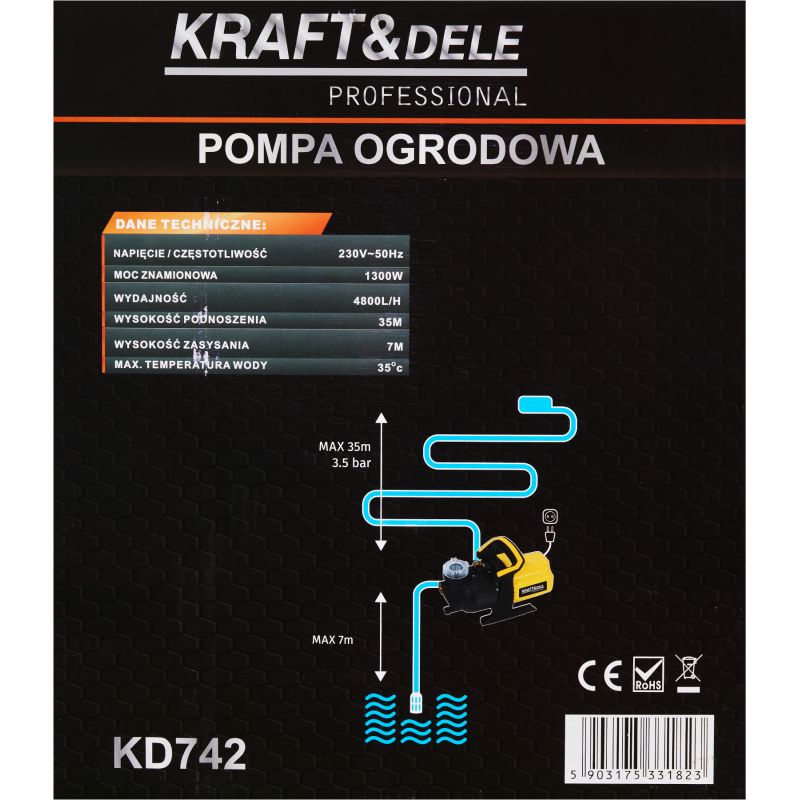 Pompa ogrodowa 1300W KD742