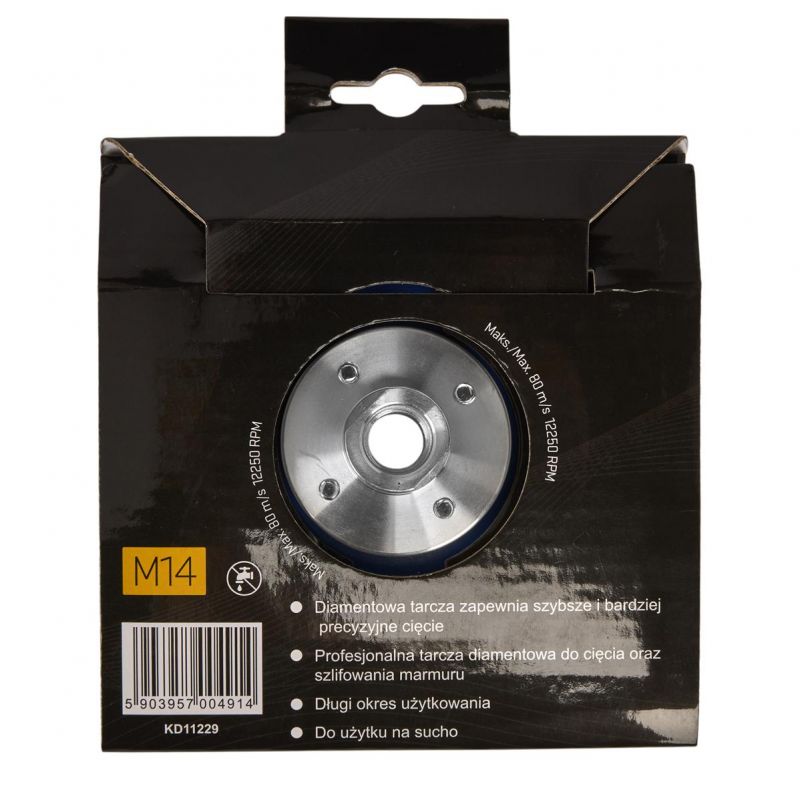 Tarcza diamentowa do fazowania, szlifowania M14 125x22,23mm KD11229