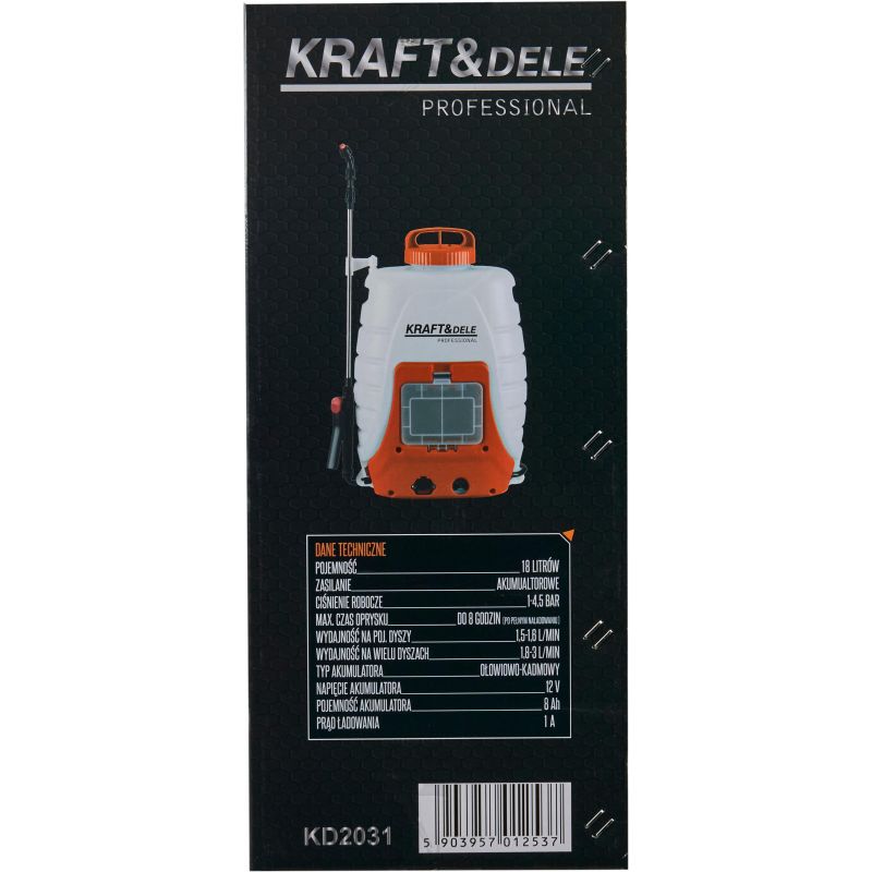 Opryskiwacz akumulatorowy 18l zestaw XXL 12V 8Ah KD2031