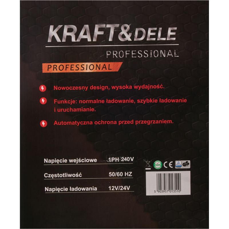 Prostownik z rozruchem 12/24V 50-800Ah 80A rozruch 600A KD5321