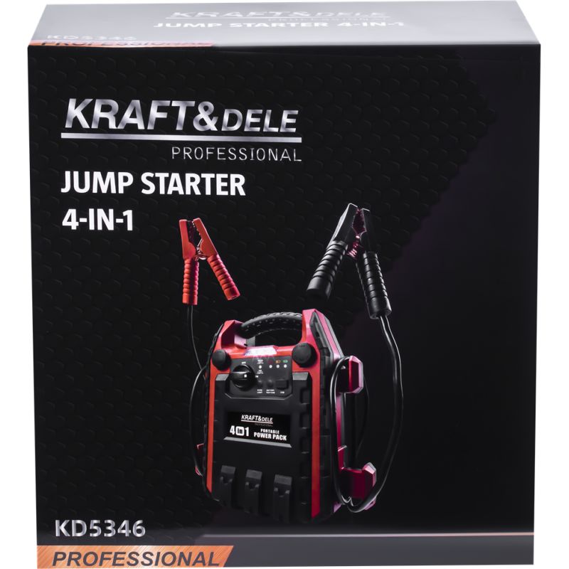 Jump-starter 4w1 1200/600A 22Ah 12V + oświetlenie + kompresor KD5346