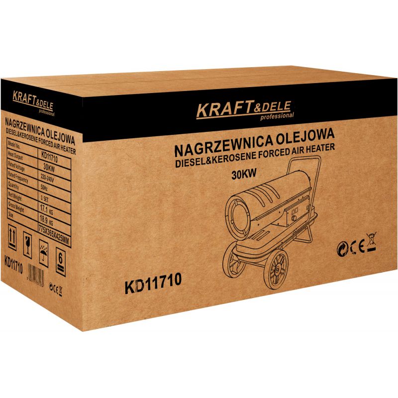 Nagrzewnica olejowa 30kW termostat KD11710