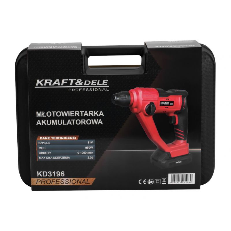 Młot udarowy akumulatorowy 21V 2J BEZSZCZOTKOWY 2 x 4Ah KD3196