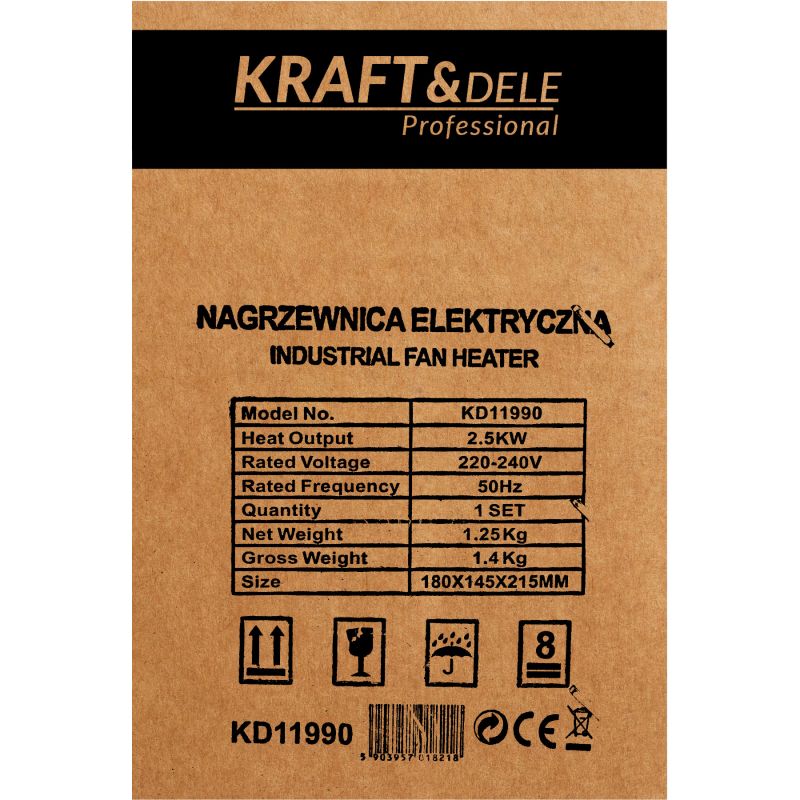 Elektrický ohrievač 2500 W, model KD11990