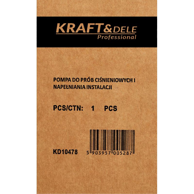 Pompa kontrolna do prób ciśnieniowych 0-50kg / 45ml / 12L KD10478